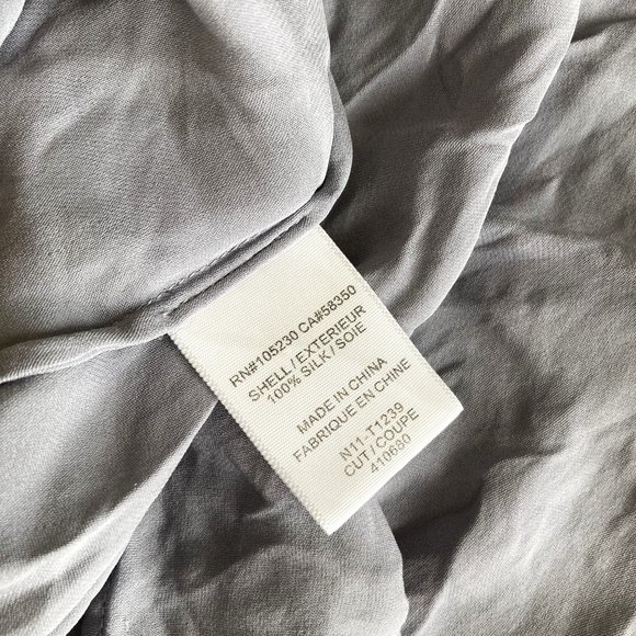 Joie Finnegan button up tank top, 100% silk button up sleeveless blouse GREY (S) - Picture 5 of 5